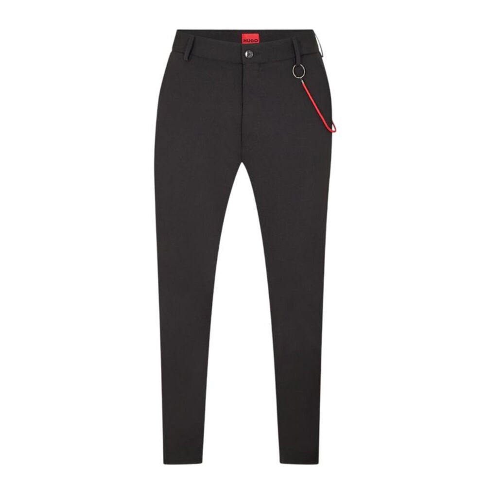 Hugo Mens Gason Chain Detail Slim Chinos / Black